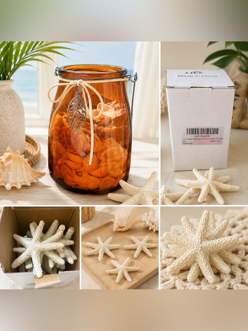 💥NWOT-Coastal home decor with starfish accents